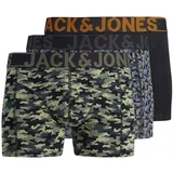 Jack & Jones Bokserice 'DANNY' siva / zelena / kaki / crna