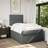 vidaXL Box spring postelja z vzmetnico temno siva 120x190 cm blago | Shoptok.si