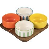 Evviva Set servirne skledice Stones 20x21cm / 4 kos / keramika, les, (5000199864) Cene