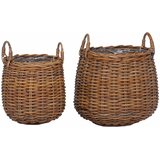  Vazon koš s pohranom 2 pcs Smeđa Lacak Ratan | Eponuda.com
