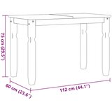  Blagovaonski stol Corona sivi 112x60x75 cm od masivne borovine | shoptok.hr