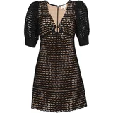 Michael Kors GEO EYELET MINI DRESS Crna