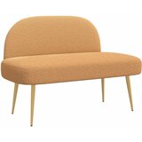  Oblikovana klupa s naslonjačem Bež 110 x 60 x 76 cm Bouclé | shoptok.hr