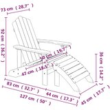  Vrtne stolice Adirondack s osloncem za noge 2 kom HDPE antracit | shoptok.hr