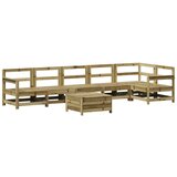  The Living Store Vrtna sedežna garnitura 7-delna impregnirana trdna borovina - Vrtna Sedežna Garnitura, (21446987) | Shoptok.si