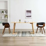  Blagovaonske stolice 2 kom sive od savijenog drva i tkanine | shoptok.hr