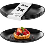KADAX 3x Desertni krožnik 19 cm Krožniki za torte Rebrasti stekleni krožniki Majhni, (5000355414) Cene