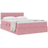 s od storage s uzglavljem Ružičasta 140 x 190 cm Baršun | shoptok.hr