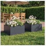 vidaXL Vrtna saksija 2 kom. Antracit 40 x 40 x 30 cm Čelična vrata - Antracit 40 x 40 x 30 cm 2 | shoptok.hr