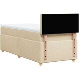 vidaXL Box spring postelja z vzmetnico krem 90x190 cm blago, (21291165) | Shoptok.si