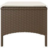  Vrtni dvosjed sa stolićem i tabureima smeđi od poliratana | shoptok.hr