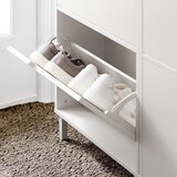 SoBuy ozka omara za čevlje v predsobi v beli barvi v skandinavskem slogu, (20814997) | Shoptok.si