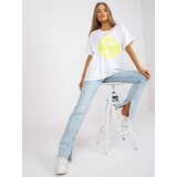 Italy Moda T-shirt-DHJ-TS-6860.26X-white-yellow | shoptok.hr