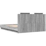  Okvir za krevet s uzglavljem boja hrasta 120x200 cm drveni Siva 120 x 200 cm | shoptok.hr