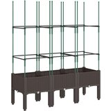  Vrtna sadilica s rešetkom smeđa 120 x 40 x 142 5 cm PP | shoptok.hr