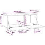 vidaXL Ormar za Zid Staro drvo 100 x 36.5 x 35 cm Konstruirano drvo | shoptok.hr