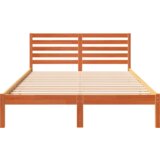  Krevetna konstrukcija s uzglavljem Voštano smeđa 140 x 210 cm | shoptok.hr