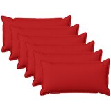  Presvlaka za jastuk 6 pcs HOUTEN Crvena 40 x 80 cm Umjetni lan | shoptok.hr