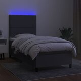  box spring s madracem LED tamnosivi 90x190 cm tkanina | shoptok.hr