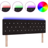  LED uzglavlje s kristalnim gumbićima Crno 72 cm Velur | shoptok.hr