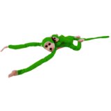 Plišana igračka majmun s bebom 70 cm - zelena | shoptok.hr