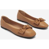 Resti Women's camel ballerinas with decoration on the nose Caxien- Footwear | Shoptok.si