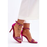 Boto Women's Sandals On A High Heel With Rhinestones Fuchsia Perfecto | Shoptok.si