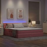  LED krevet za pohranu s madracem Ružičasta 180 x 200 cm Baršun | Eponuda.com