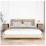  Nočna omarica 2 kosa črna 40x30x55,5cm inženirski les in železo | Shoptok.si