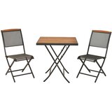 Gardenson SET ZA BALKON PATMOS les, kovina barve grafita, barve akacije | Shoptok.si