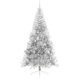  Umjetna preddekorirana božićna jelka srebrna 240 cm PET | Shoptok.si