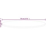  Okrugla stolna ploča Ø70x1,5 cm od netretirane hrastovine | shoptok.hr