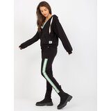Fashion Hunters Black cotton casual set with sweatshirt | shoptok.hr
