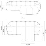 Micadoni Home Plava baršunasti kutna garnitura Diana – | shoptok.hr
