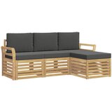  Set vanjskih sofa 4 pcs Bijela i antracit 193,5 x 122,5 x 73 cm | Shoptok.si