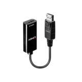 Lindy 41718 prilagodnik za video kabel 0,15 m DisplayPort HDMI Črna | Shoptok.si