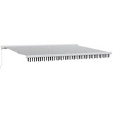 Tenda na uvlačenje antracit-bijela 4,5x3 m tkanina i aluminij | shoptok.hr