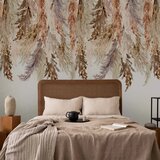  Foto tapeta - Minimalist boho landscape - dangling leaves in beige colours 350x256 | shoptok.hr