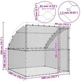  Pasja lopa s shranjevanjem srebrna 2 x 2 x 2 m Jeklo, (5000135985) | Shoptok.si