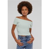 UC Ladies Women's T-Shirt Organic Off Shoulder Rib - mint