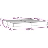  Okvir za krevet bez madraca smeđesivi 200x200 cm od tkanine | shoptok.hr