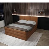 MID.YOU POSTELJA BOXSPRING 160 cm x 200 cm , les, tekstil, leseni material opečnato rjava | Shoptok.si
