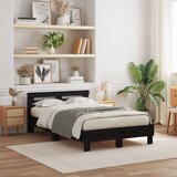  Krevetna konstrukcija Crni hrast 120 x 190 cm Konstruirano drvo | shoptok.hr