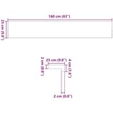  Okenske police 2 kosa neobdelana 160x25x2 cm trdna hrastovina | Shoptok.si