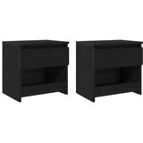  Noćni ormar 2 pcs Crni hrast 40 x 30 x 39 cm Konstruirano drvo | Eponuda.ba