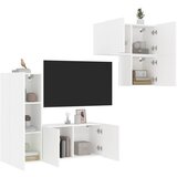 vidaXL 4-dijelni zidni TV elementi bijeli od konstruiranog drva | shoptok.hr