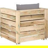  2-dijelna vrtna garnitura s jastucima zeleno impregnirano drvo | shoptok.hr