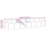  Povišena vrtna gredica od pocinčanog čelika 296x140x36 cm zelena | shoptok.hr