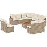 Maison Chic Seti vrtnega pohištva - Vrtna garnitura - Vrtni pohištvo set 12-delna z blazinami bež poli ratan, (21817466) | Shoptok.si