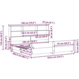 vidaXL Okvir kreveta bez madraca 180 x 200 cm od masivne borovine | shoptok.hr
